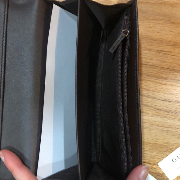 Long dark brown guccisima wallet continental - Picture 6 of 11